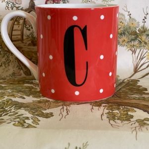 GUC Kate Spade/Lenox “To the Letter” monogram coffee cup, C